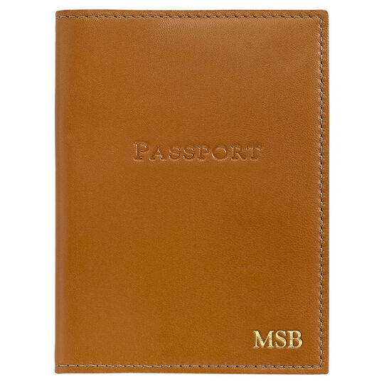 Personalized Leather Passport Cover
