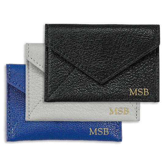 Personalized Leather Mini Envelopes