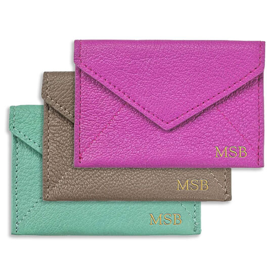 Personalized Leather Mini Envelopes