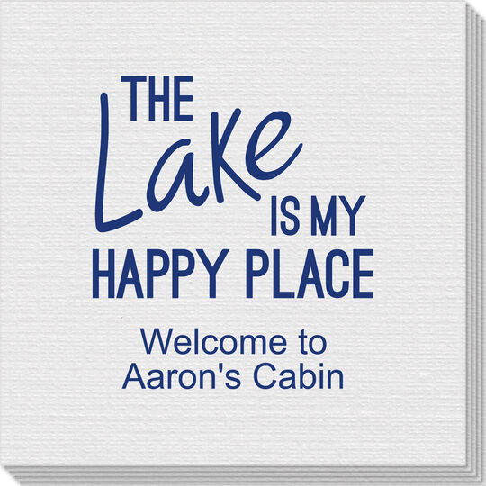 The Lake Is My Happy Place Linen Like Napkins
