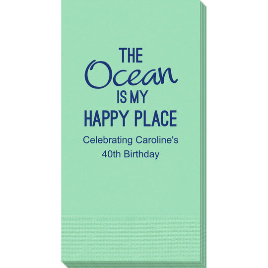 The Ocean is My Happy Place Guest Towels