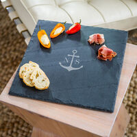 Your Choice of Design Charcoal 12-inch Slate Serving Board