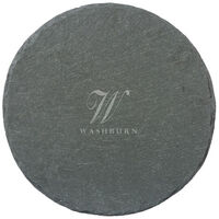 Your Choice of Design Green 11-inch Round Slate Serving Board