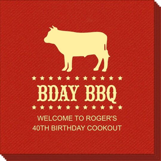 BBQ Cow Linen Like Napkins