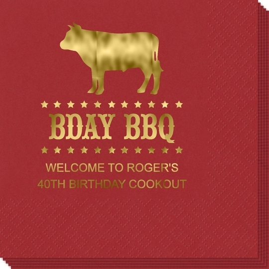 BBQ Cow Napkins