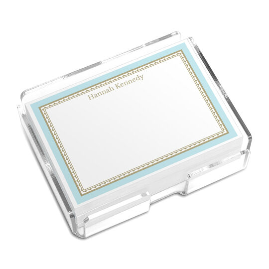 Blissful Blue Pastel Border 4x3 Post-it® Notes