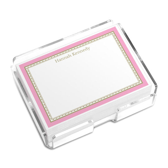 Belle Pink Pastel Border 4x3 Post-it® Notes