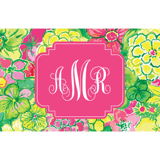 Bouquet de Fleurs Monogram Flat Gift Enclosures