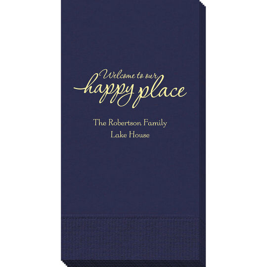 Welcome to Our Happy Place Guest Towels