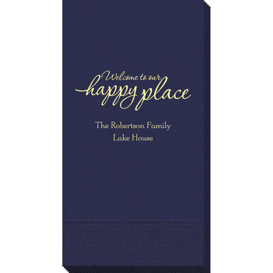 Welcome to Our Happy Place Guest Towels