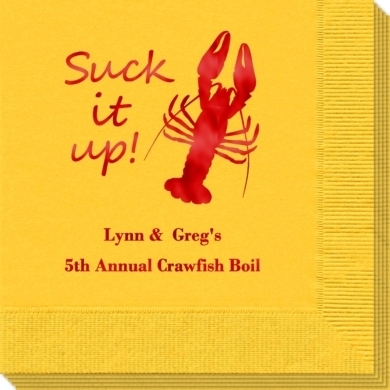 Crawfish Suck It Up Napkins