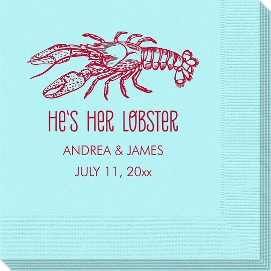 He's Her Lobster Napkins