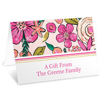 Modern Floral Folded Gift Enclosures
