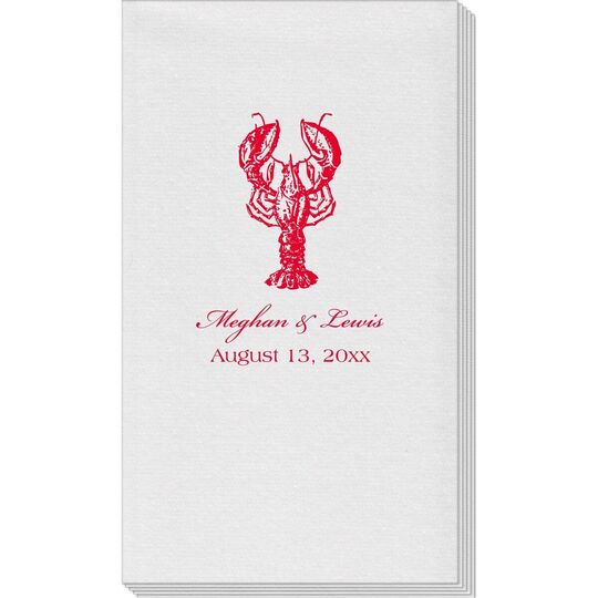 Lobster Linen Like Guest Towels