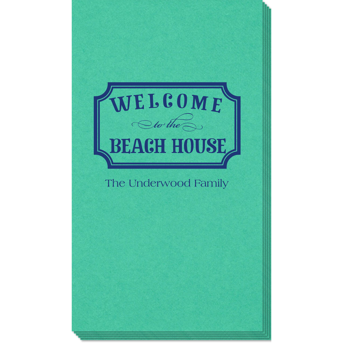 to the Beach House Sign Linen Like Guest Towels