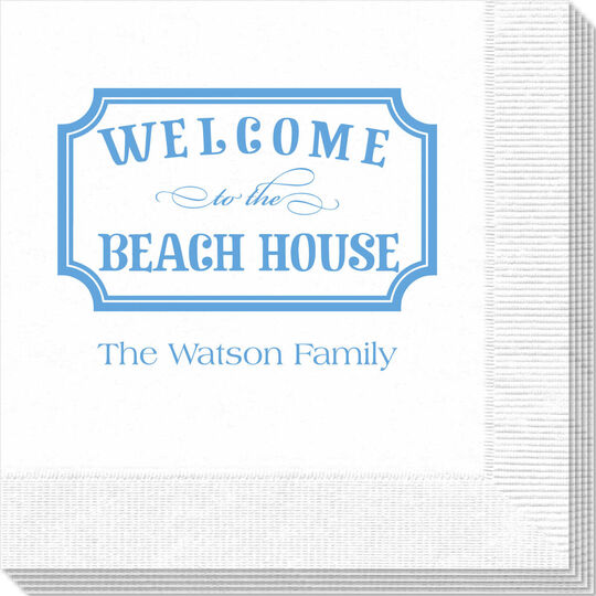 Welcome to the Beach House Sign Napkins