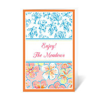 Coral and Hibiscus Folded Gift Enclosures