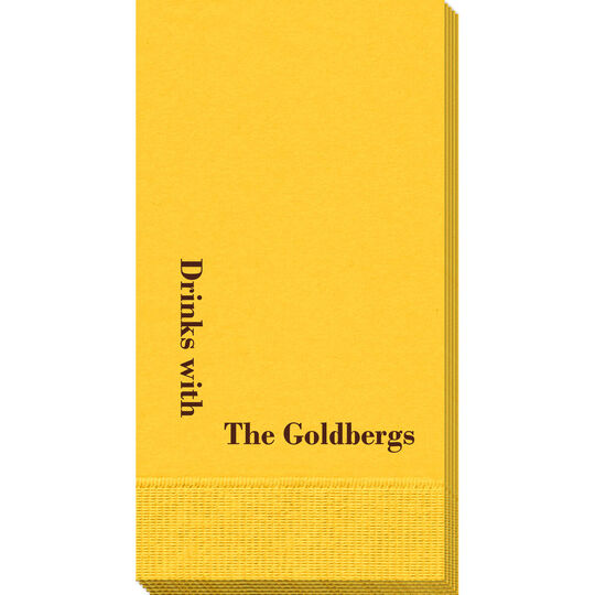 Left Corner Text Guest Towels