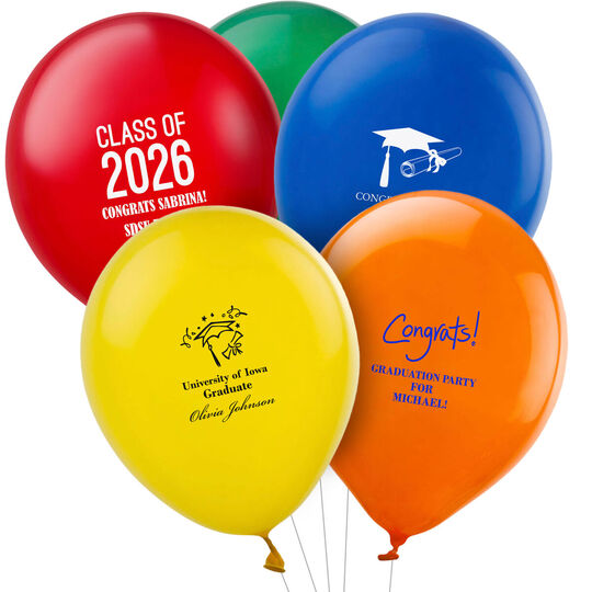 Design Your Own Graduation Latex Balloons