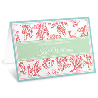 Sea Coral Folded Gift Enclosures