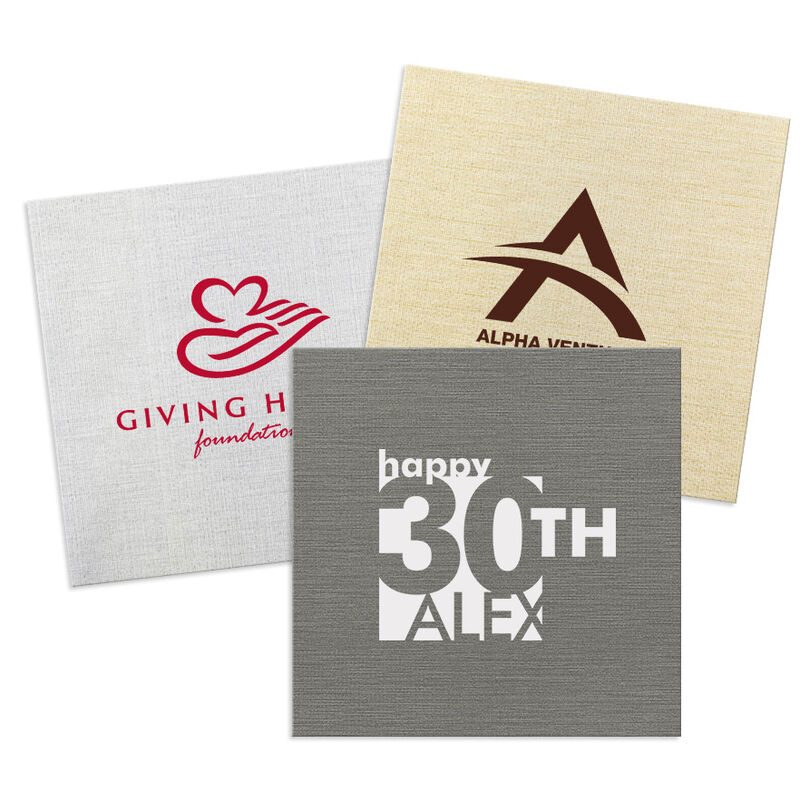 Personalized Custom Bamboo Luxe Napkins With Your 1-Color Artwork