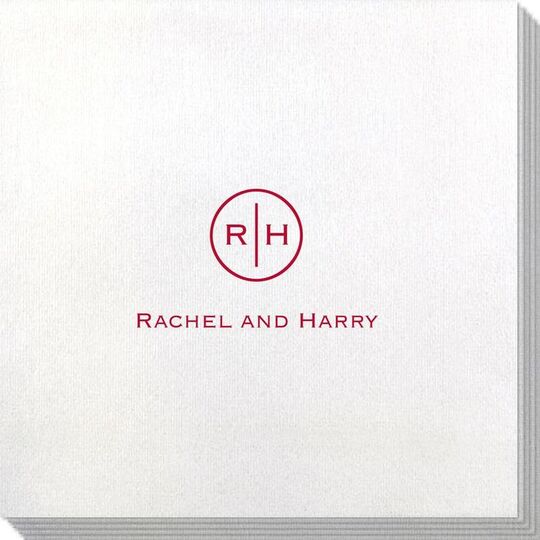Circle Initials Bamboo Luxe Napkins