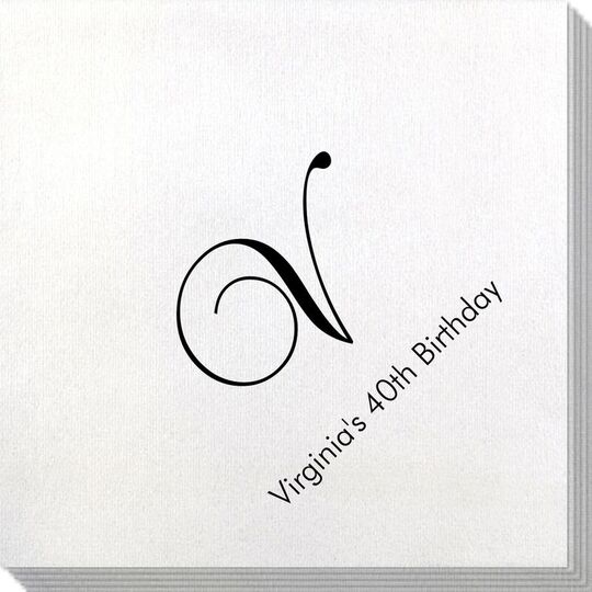 Elegant Initial Bamboo Luxe Napkins