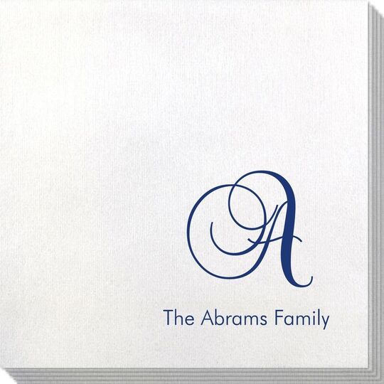 Elegant Initial Bamboo Luxe Napkins