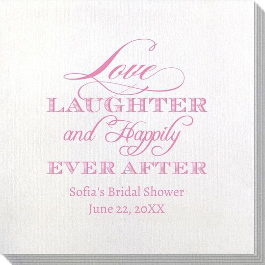 Love Laughter Ever After Bamboo Luxe Napkins