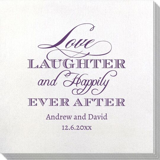 Love Laughter Ever After Bamboo Luxe Napkins