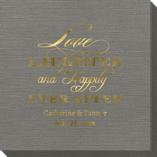 Love Laughter Ever After Bamboo Luxe Napkins
