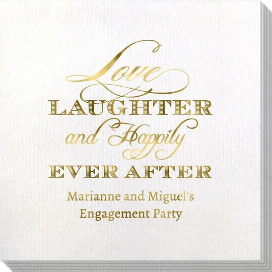 Love Laughter Ever After Bamboo Luxe Napkins