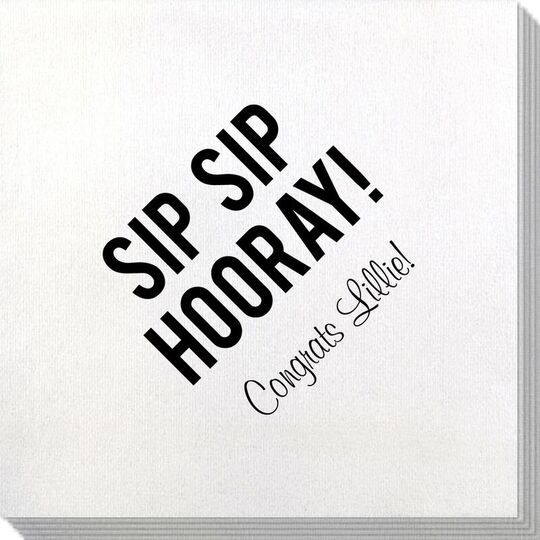 Bold Sip Sip Hooray Bamboo Luxe Napkins