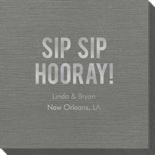 Bold Sip Sip Hooray Bamboo Luxe Napkins