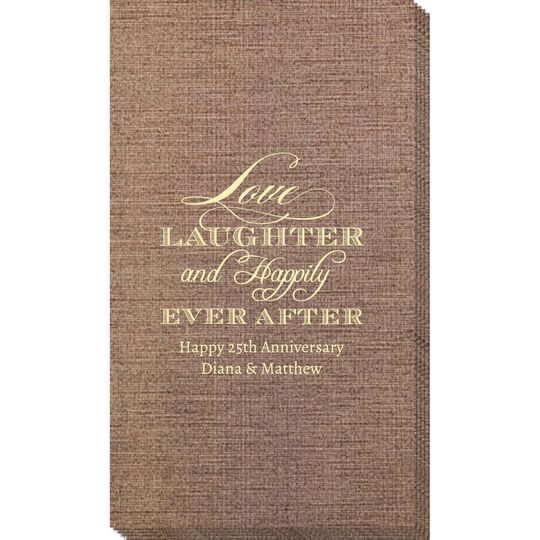 Love Laughter Ever After Bamboo Luxe Guest Towels