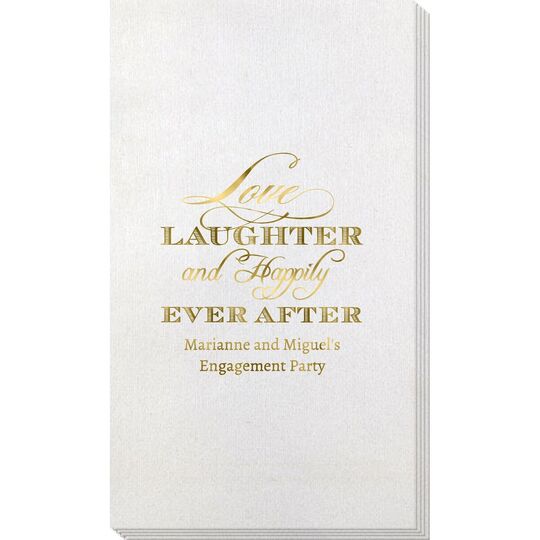 Love Laughter Ever After Bamboo Luxe Guest Towels