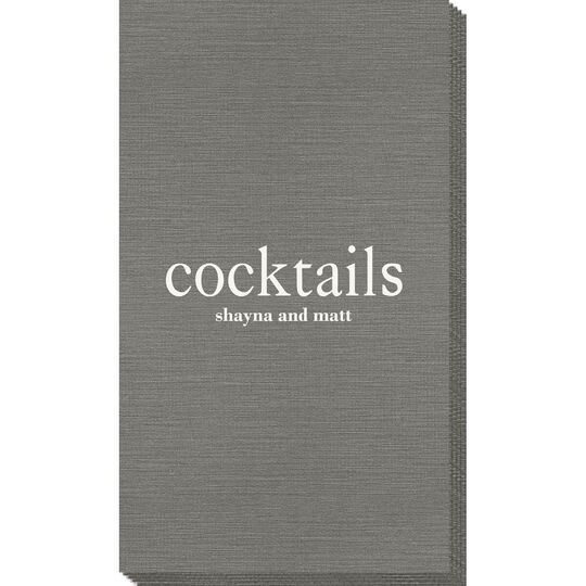 Big Word Cocktails Bamboo Luxe Guest Towels