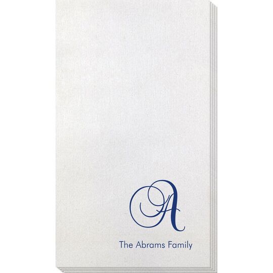 Elegant Initial Bamboo Luxe Guest Towels