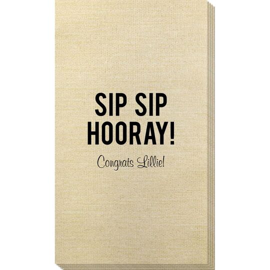 Bold Sip Sip Hooray Bamboo Luxe Guest Towels