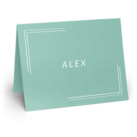 Open Frame Folded Shimmer Note Cards