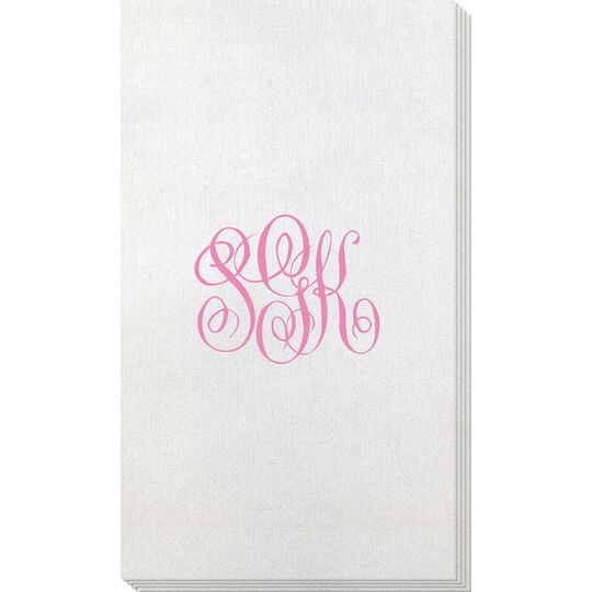 Interlocking Script Monogram Bamboo Luxe Guest Towels