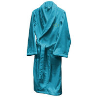 Terry Velour Robe with Shawl Collar