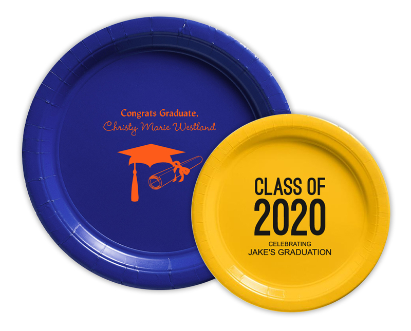 Personalized Paper Plates for Graduation