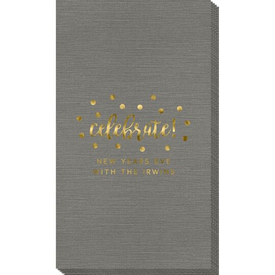 Confetti Dot Celebrate Bamboo Luxe Guest Towels