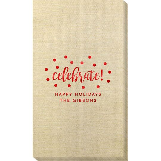 Confetti Dot Celebrate Bamboo Luxe Guest Towels