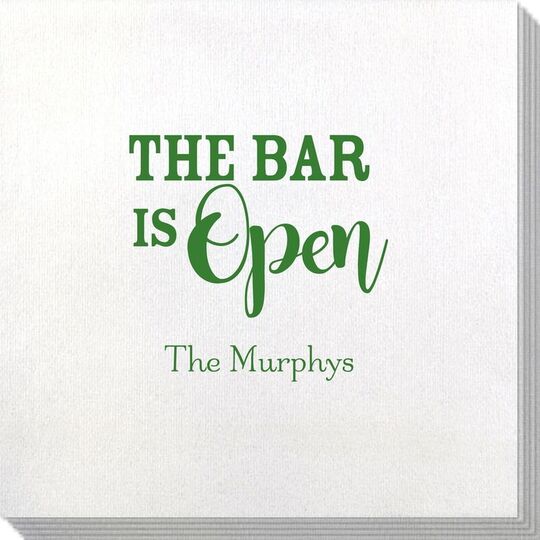 The Bar Is Open Bamboo Luxe Napkins