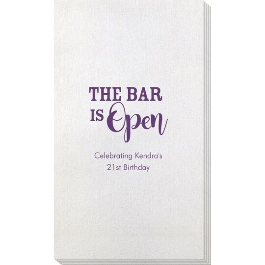 The Bar Is Open Bamboo Luxe Guest Towels