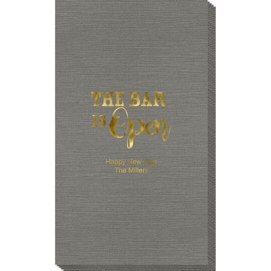 The Bar Is Open Bamboo Luxe Guest Towels