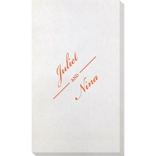 Duo Name Bamboo Luxe Guest Towels