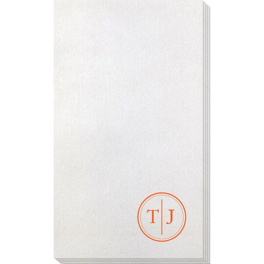 Petite Dotted Circle Duogram Bamboo Luxe Guest Towels